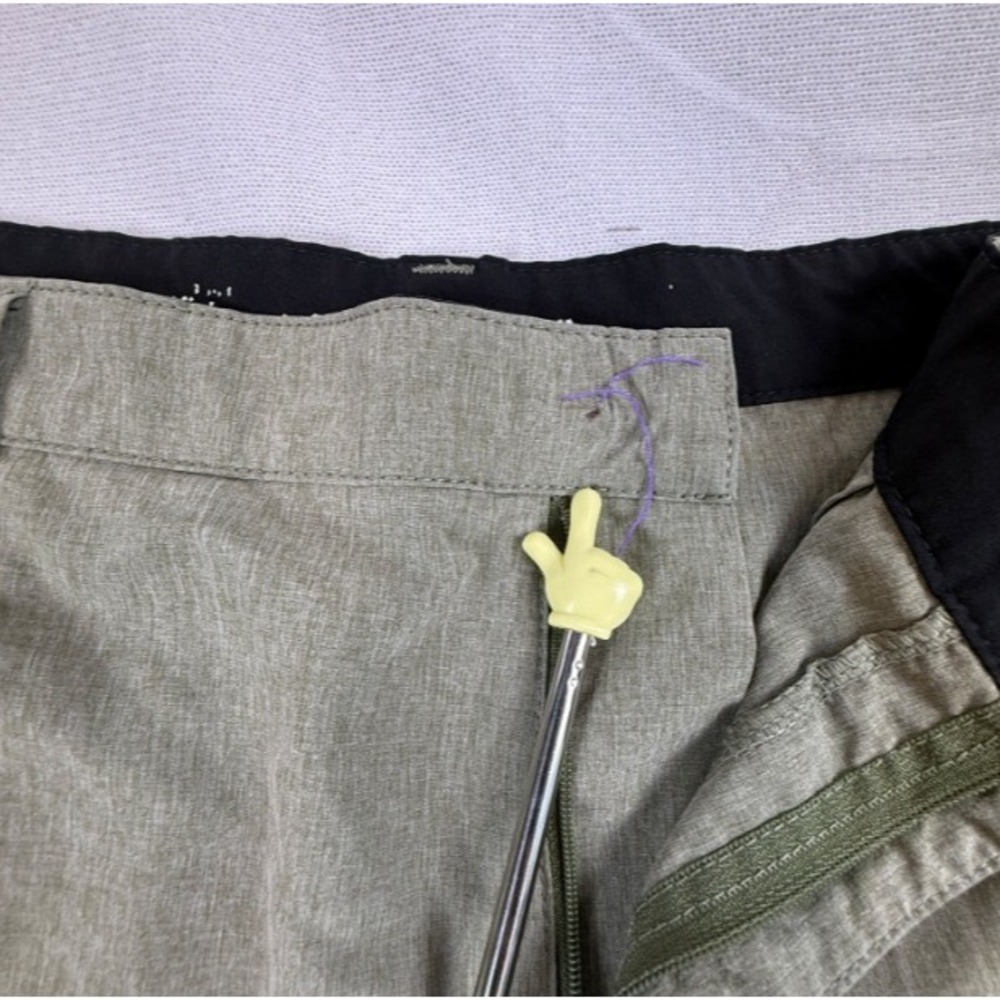 RVCA Mens Hybrid Shorts Size 38 Olive Green Heather Skater Y2K Casual - Picture 5 of 10